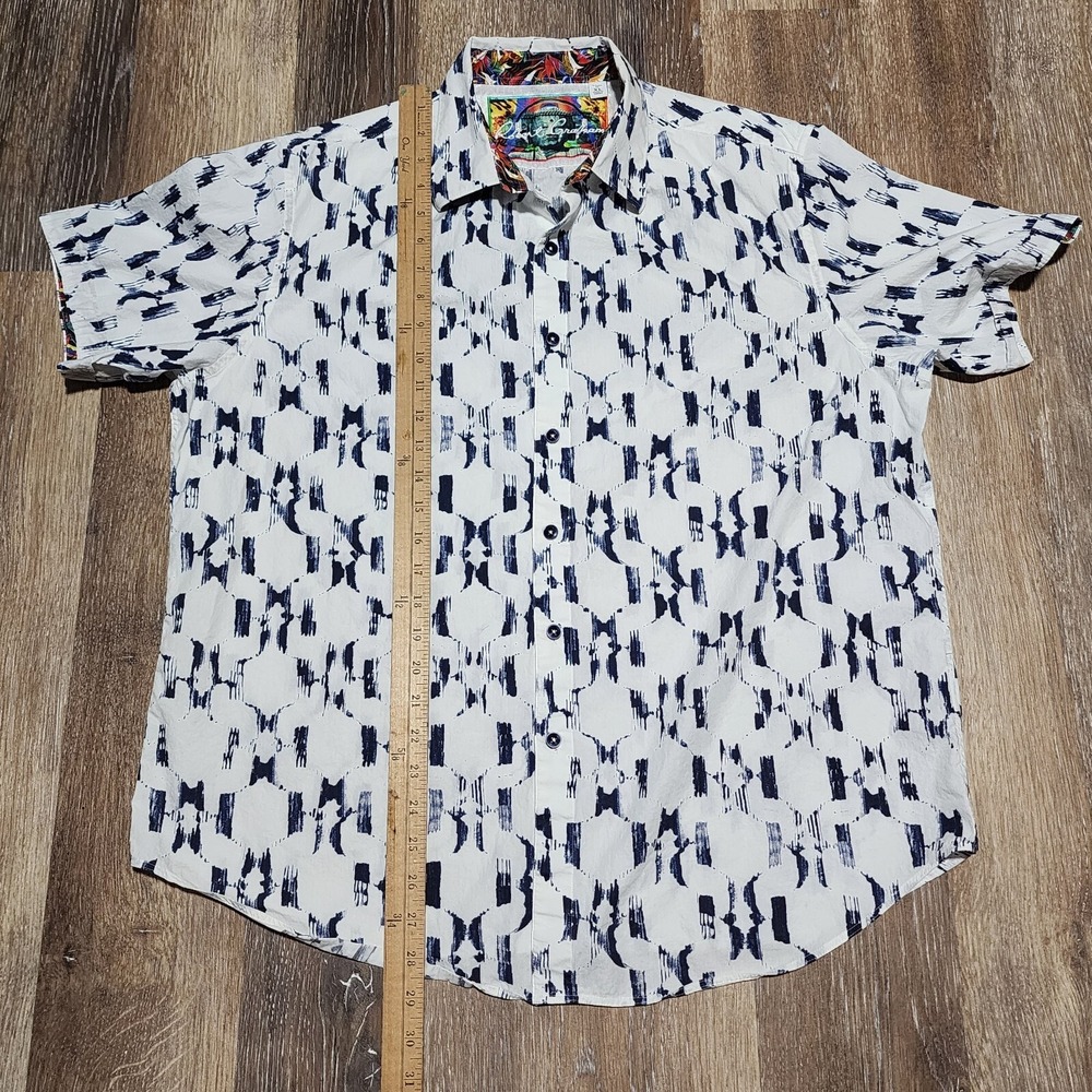 Robert Graham Shirt Mens XL Parsis Woven Litmus Test Classic Fit Button Up Cuff - Picture 9 of 9